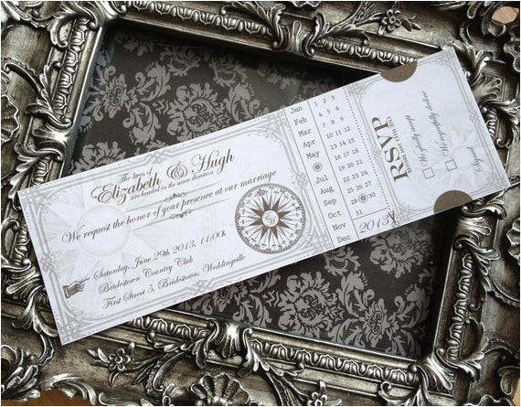 printable steampunk wedding invitations