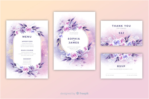 watercolor floral wedding invitation template 5554567