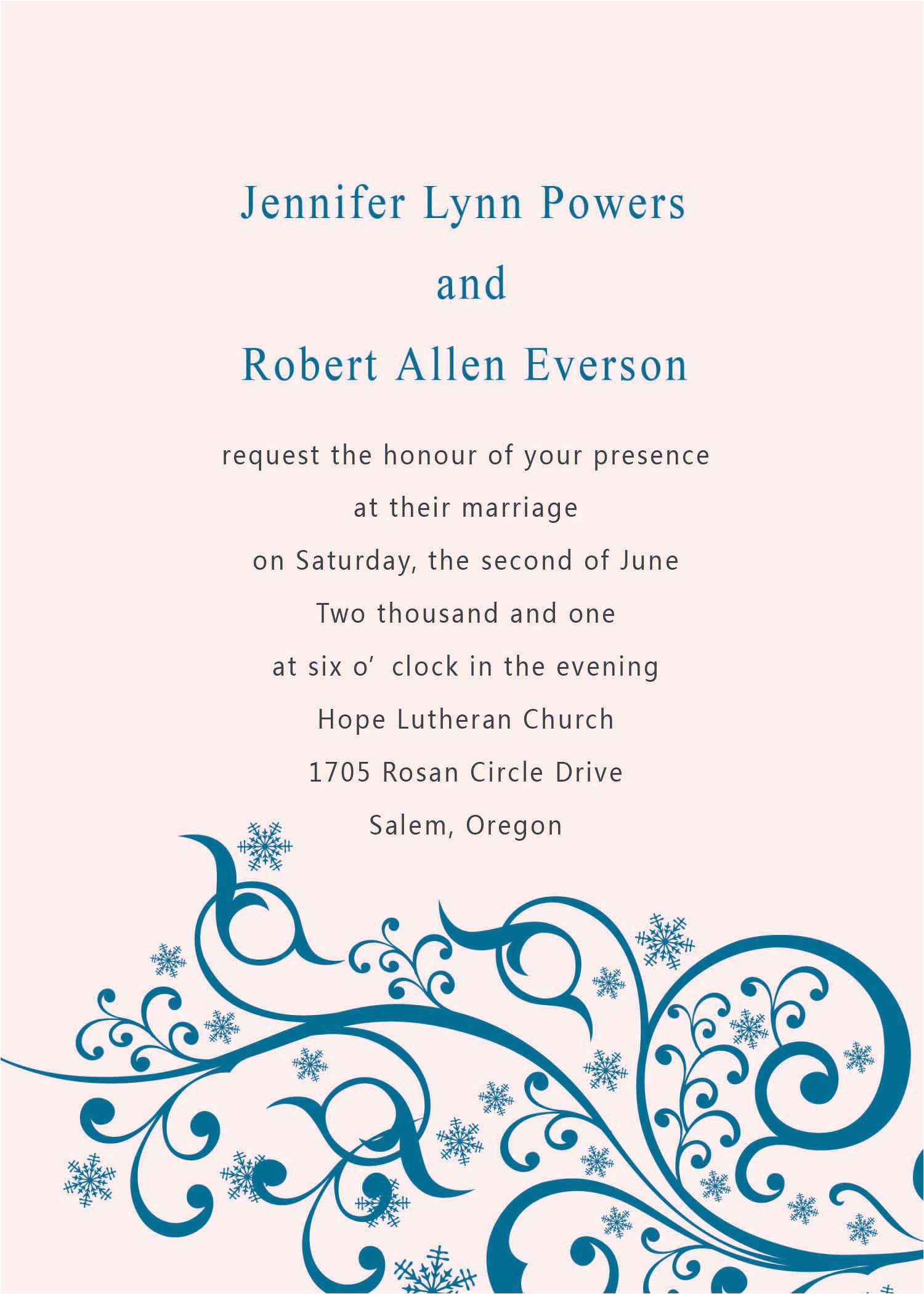 wedding invitation templates word document free