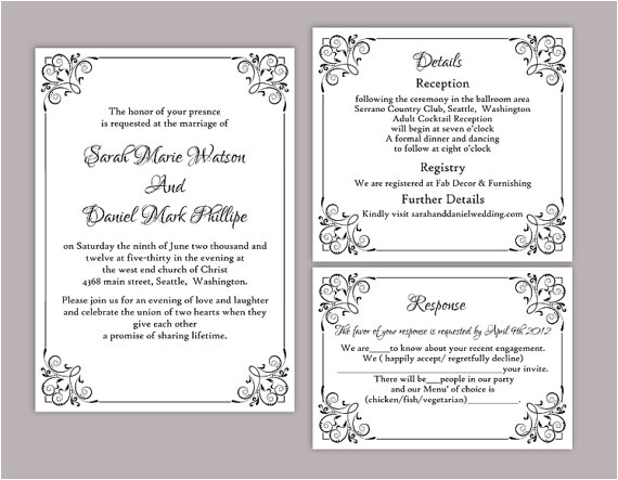 wedding invitation templates fa09