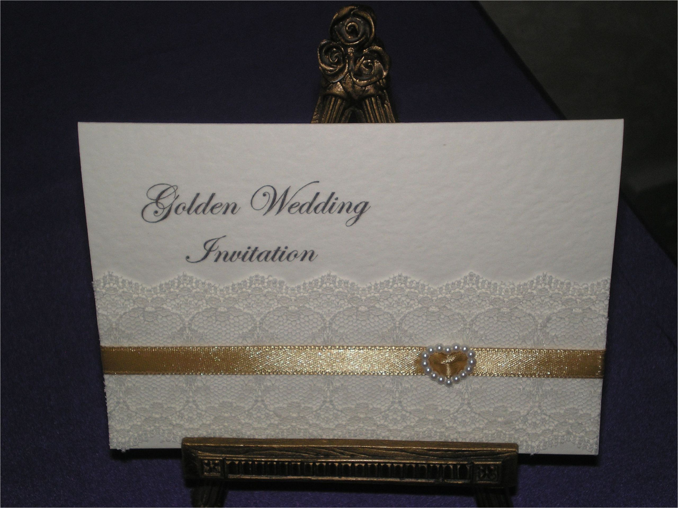 golden wedding anniversary invitation cards