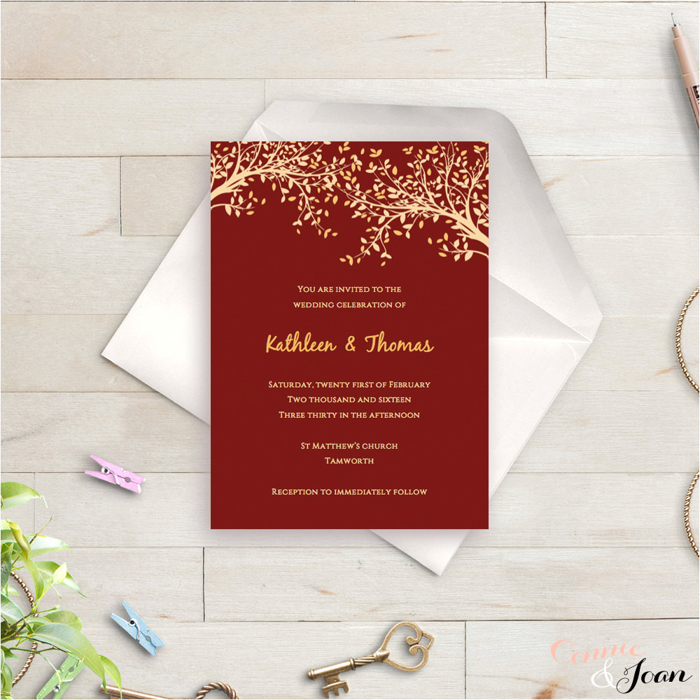 red and gold printable wedding ref related 1