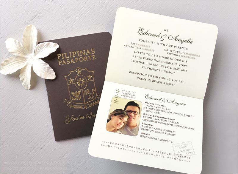 philippines wedding passport invitation