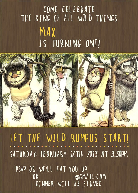 maxs where wild things are 1st birthday
