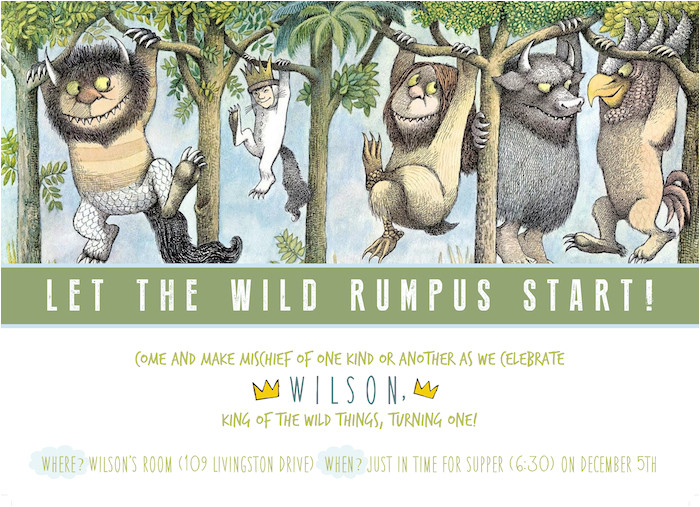 where the wild things are invitation template