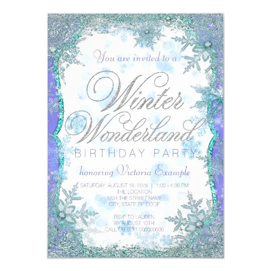 winter wonderland frozen birthday party invitation 256380084997417787