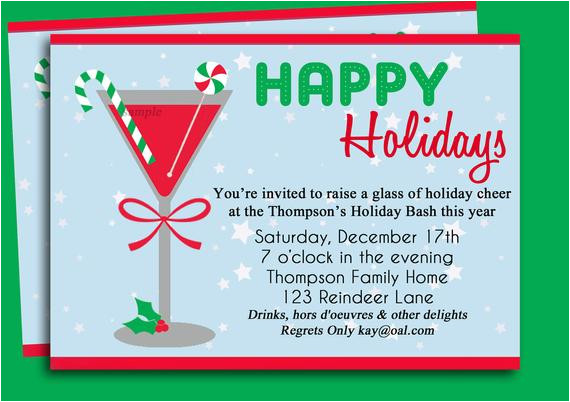christmas cocktail party invitation