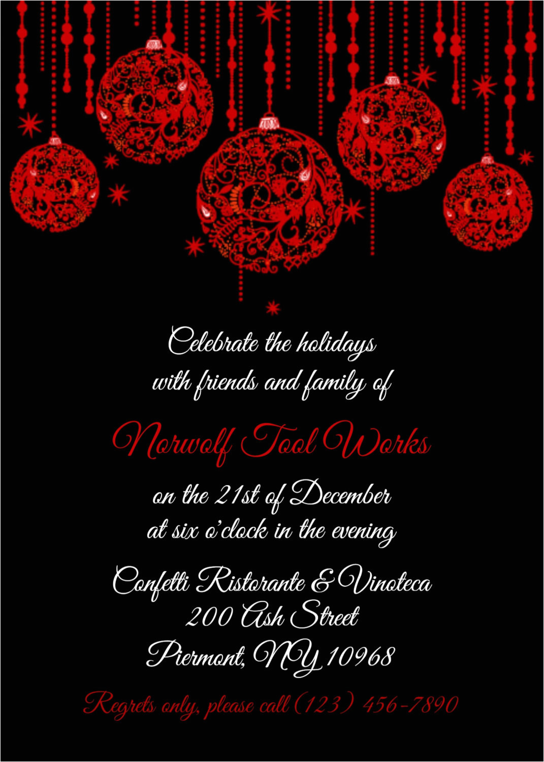 Work Xmas Party Invitation Template Corporate Christmas Party Invitation Templates