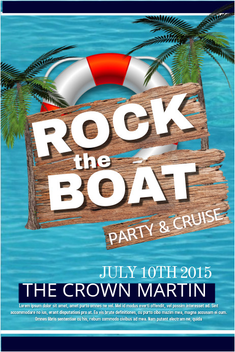 boat party poster template