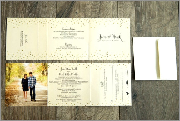 tri fold wedding invitation template