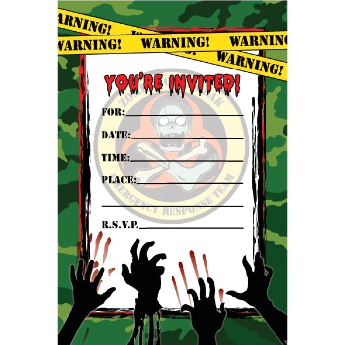 beautiful free zombie invitation templates pictures