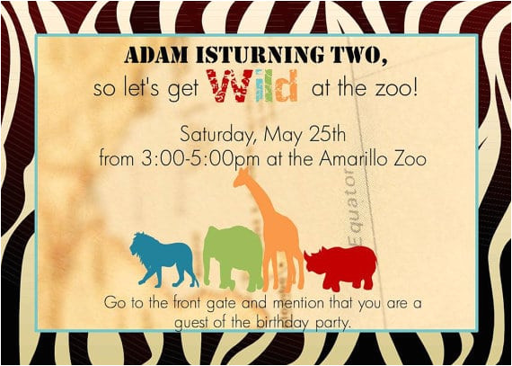 free printable animal party invitation