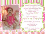 1 Birthday Party Invitation Wording First Birthday Invitation Wording Ideas – Bagvania Free