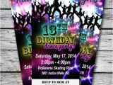 13th Birthday Dance Party Invitations 25 Best Ideas About Neon Party Invitations On Pinterest