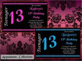 13th Birthday Invitations for Girls 10 X Personalised Teenager 13th Boys & Girls Birthday