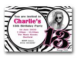 13th Birthday Invitations for Girls Personalised Boys & Girls Teenager 13th Birthday Party