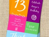 13th Birthday Invitations Printable 7 Best Of Free Printable 13th Birthday Invitations