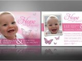 1st Birthday and Baptism Combined Invitations Creative Christening Invite Designs & Thank You Cards for