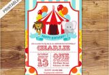 1st Birthday Carnival themed Invitations First Birthday Carnival Invite Circus Invitation Carnival