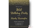 21 Birthday Invitations Free 21st Birthday Invitations Gold Glitter Birthday Invitation