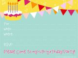 21st Birthday Invitation Templates Free Printable Birthday Invitations Kids Birthday Invite Template