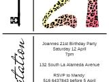 21st Birthday Invitation Templates Free Printable Leopard 21st Free Birthday Invitation Template