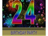 24th Birthday Invitations Ideas 24th Birthday Party Invitation with Bubbles