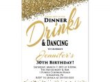 40th Birthday Dinner Invite Wording 30th Any Age Birthday Invitation Dinner Drinks by