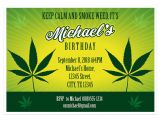 420 Party Invitations Marijuana Birthday Party Invitations – Paper Blast