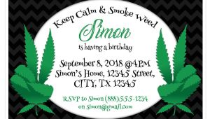 420 Party Invitations Marijuana Black Birthday Party Invitations – Paper Blast