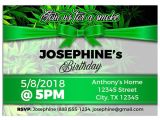 420 Party Invitations Marijuana Green Bow Birthday Party Invitations – Paper Blast