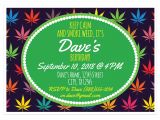 420 Party Invitations Marijuana Leaves Birthday Party Invitations – Paper Blast