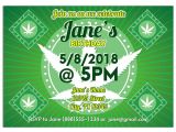 420 Party Invitations Marijuana White Leaf Birthday Party Invitations – Paper Blast