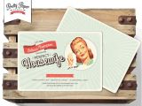 50 S Bridal Shower Invitations 50s Housewife Bridal Shower Invitation Retro 1950s