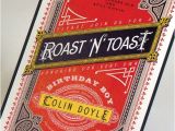50th Birthday Roast Invitations Roast and toast Birthday Invitation by Milanoink On Etsy