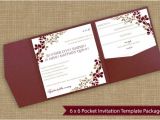 6 X 6 Wedding Invitation Template 6×6 Pocket Wedding Invitation Template Set by Karmakweddings