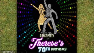 70s theme Party Invitations Disco Invitation 70 39 S Disco Dance Night Party Invite Neon
