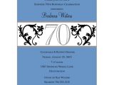 70th Birthday Invitation Wording Elegant Vine Blue 70th Birthday Invitations