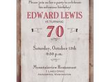 70th Birthday Invitation Wordings Old World 70th Birthday Invitations