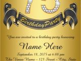 75th Birthday Party Invitation Templates 16 75th Birthday Invitations Unique Ideas