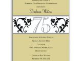 75th Birthday Party Invitation Templates Elegant Vine Chartreuse 75th Birthday Invitations