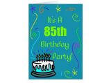 85 Birthday Party Invitations 85th Birthday Party Invitation