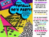 90s Party Invitations Parties events by Jessie