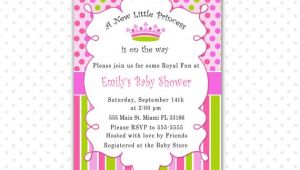 A New Little Princess Baby Shower Invitations New Little Princess Baby Shower Invitation Card Pink Polka