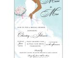 African American Bridal Shower Invitations Beautiful Bride Blue African American Shower Invitations