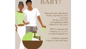 African American Couple Baby Shower Invitations African American Couple Gender Neutral Baby Shower