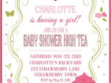 Afternoon Tea Baby Shower Invitations High Tea Baby Shower Invitations Party Xyz