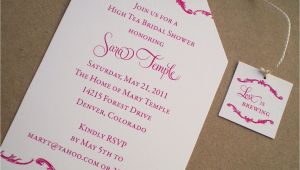 Afternoon Tea Bridal Shower Invitation Wording High Tea Bridal Shower Invitations