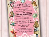 Alice In Wonderland Bridal Shower Invitation Template 5 Best Of Alice In Wonderland Invitations Printable