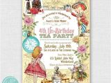 Alice In Wonderland Tea Party Invitation Ideas Alice In Wonderland Printable Birthday Invitation